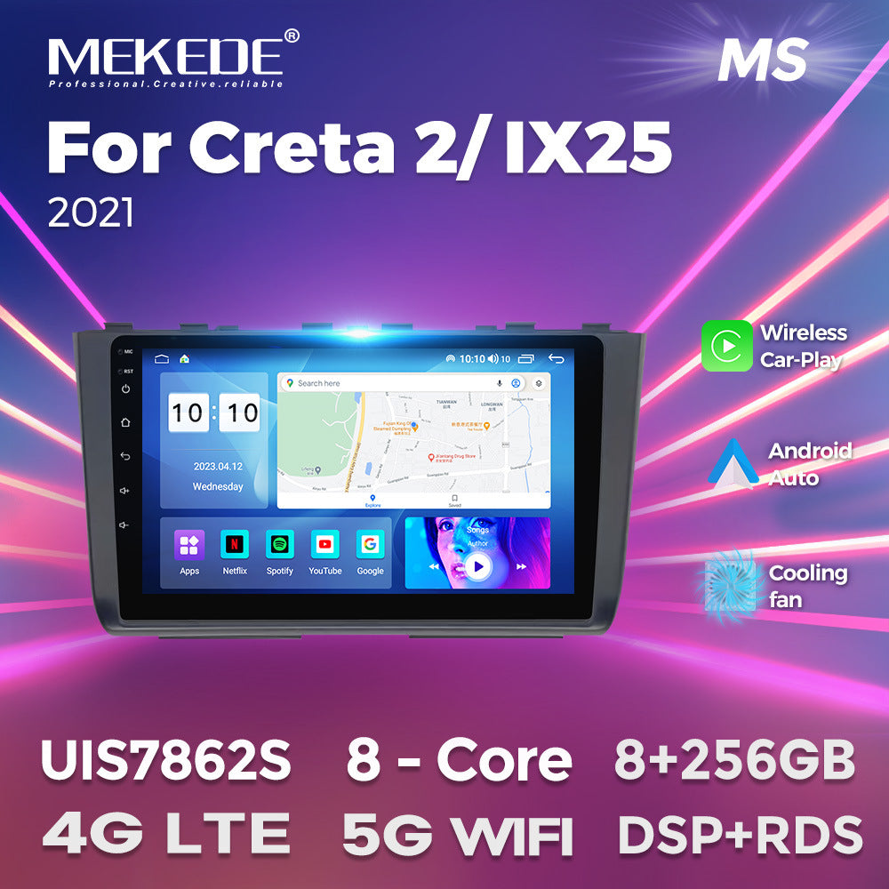 Compatible with Hyundai Creta2 IX25 2021 Android Large Screen Central Control Navigation Radio 8+256G