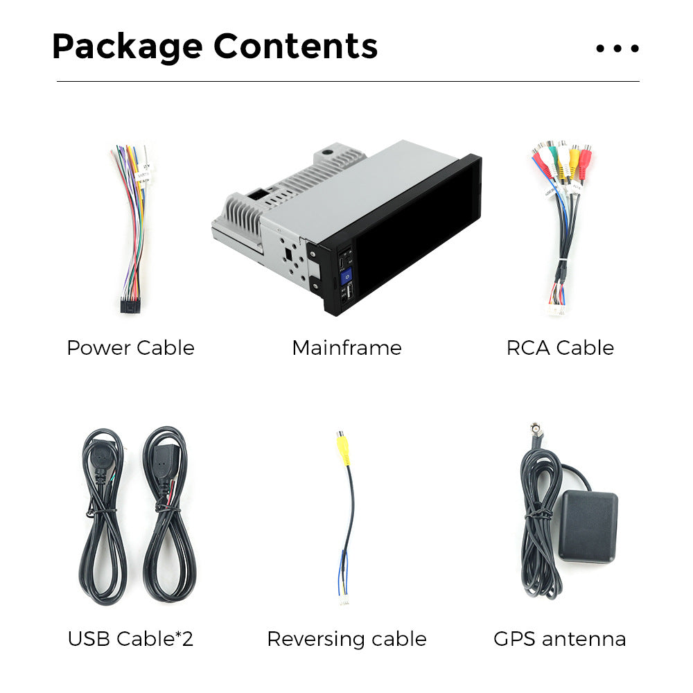 Android single ingot 6.86 inch car MP5 music player high definition reversing machine wired wireless Carplay