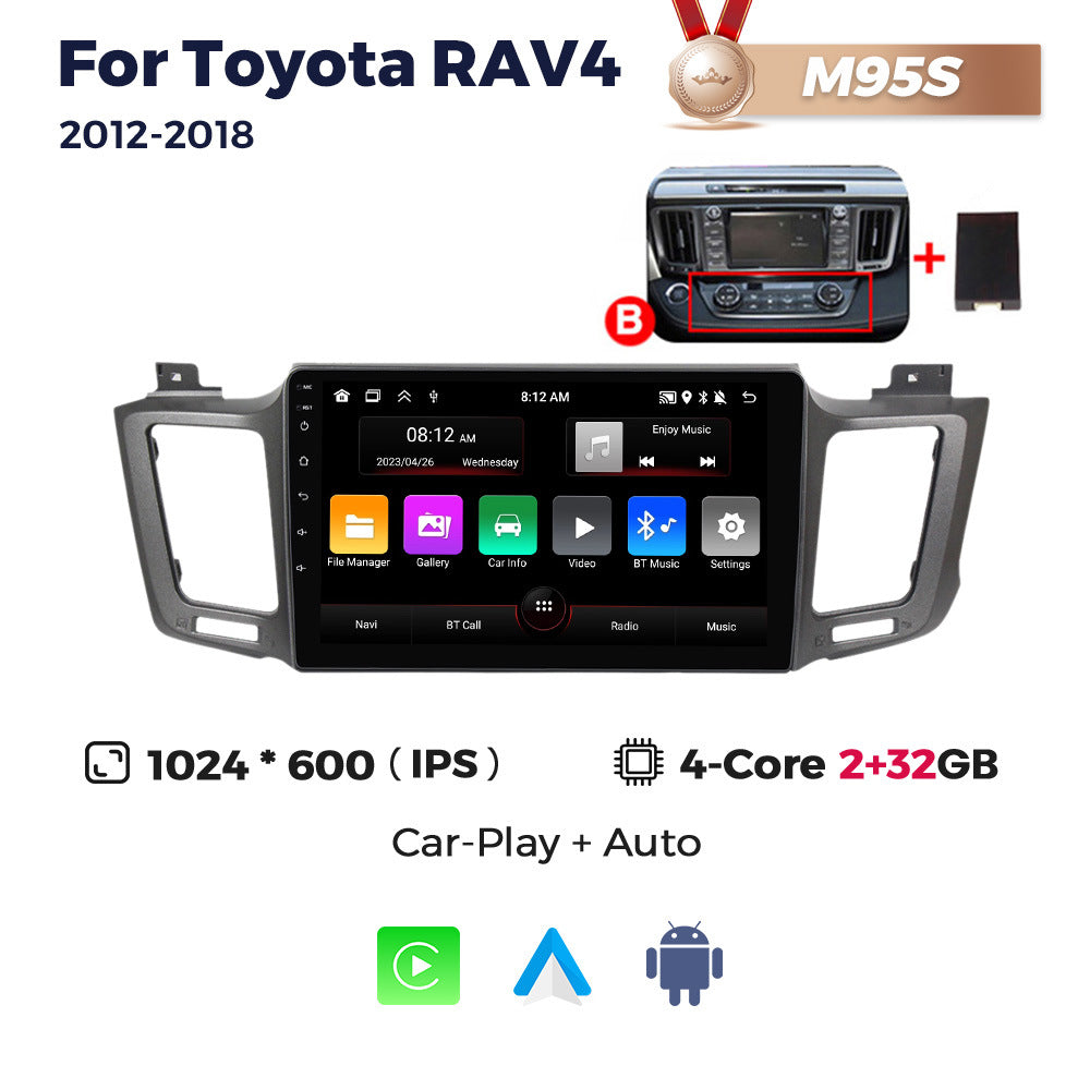 Suitable for 13-18 toyota rav4 car central control android navigation wireless carplay fang yitong 7862