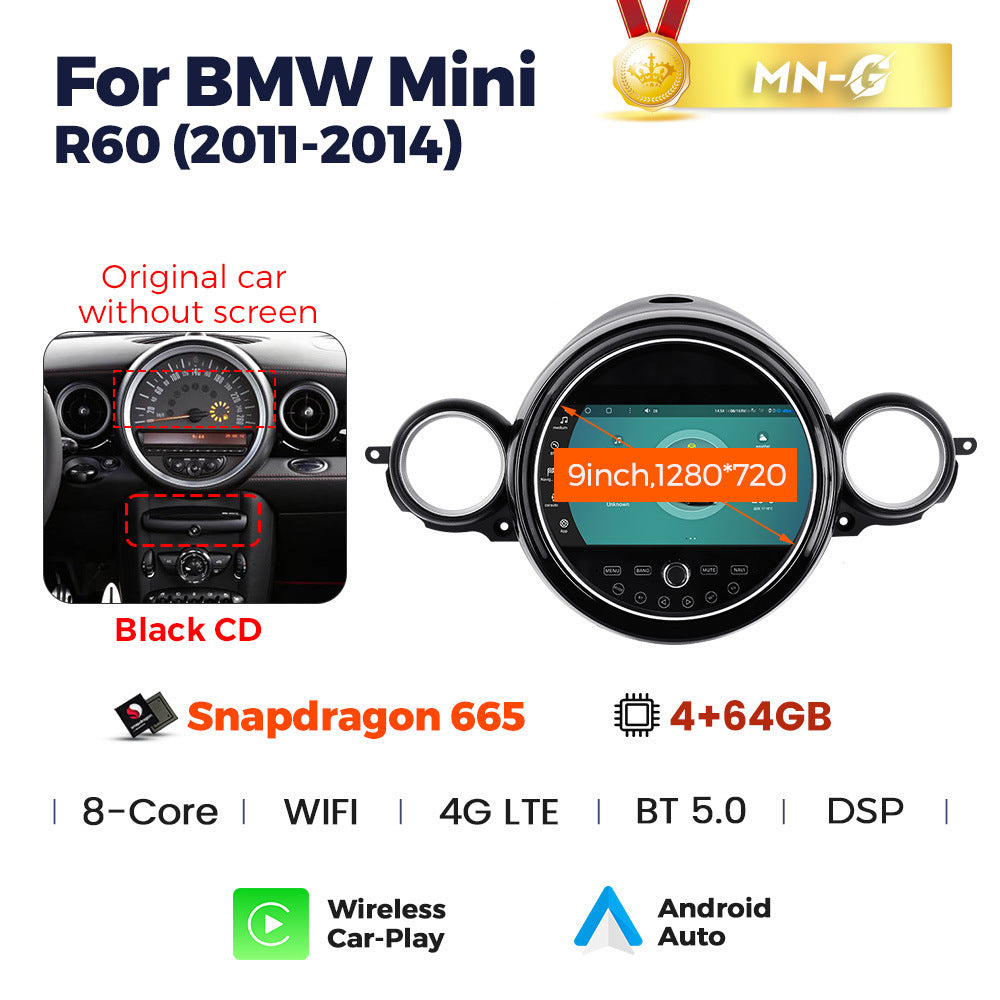 Applicable to BMW MINI 2007-2014 Android large screen central control car navigation Bluetooth Carplay