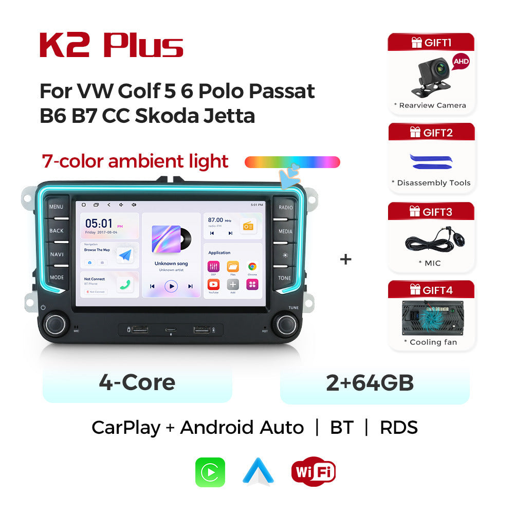 Suitable for volkswagen 7" vw golf 5 6 polo passat b6 android car navigation cross-border supply