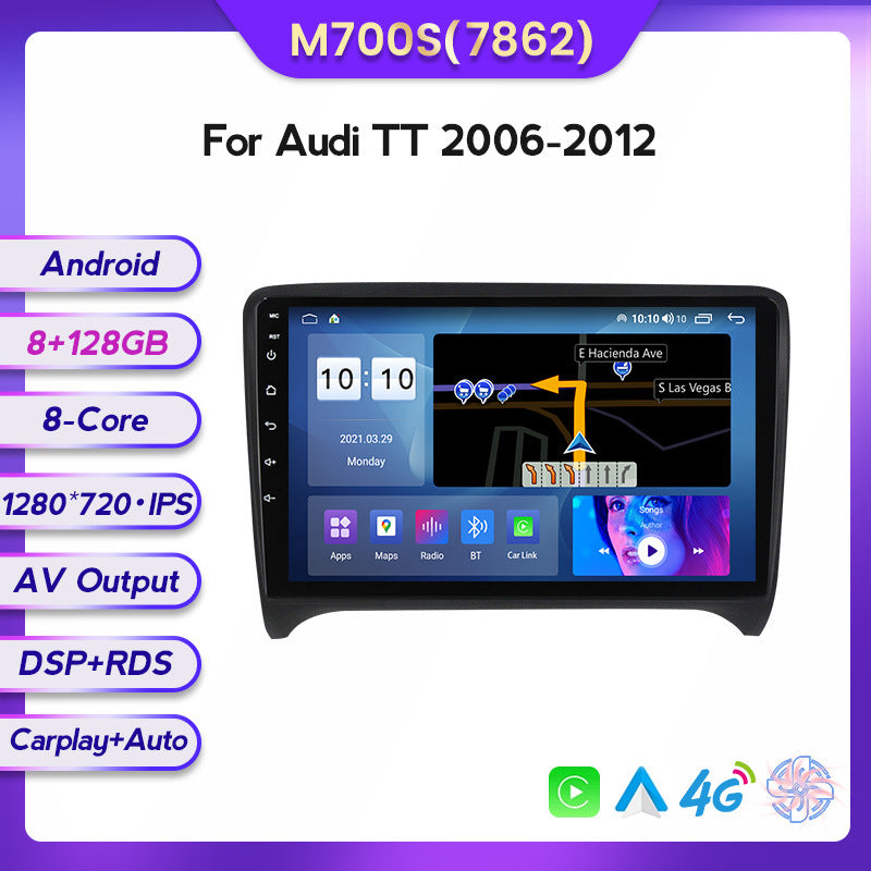 Suitable for Audi TT 06-12 to Android large-screen central control car navigation all-in-one machine 8 + 128G