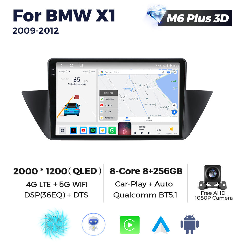 Suitable for BMW X1 E84 09-12 Android large screen car navigation radio screen M6Pro 3D version