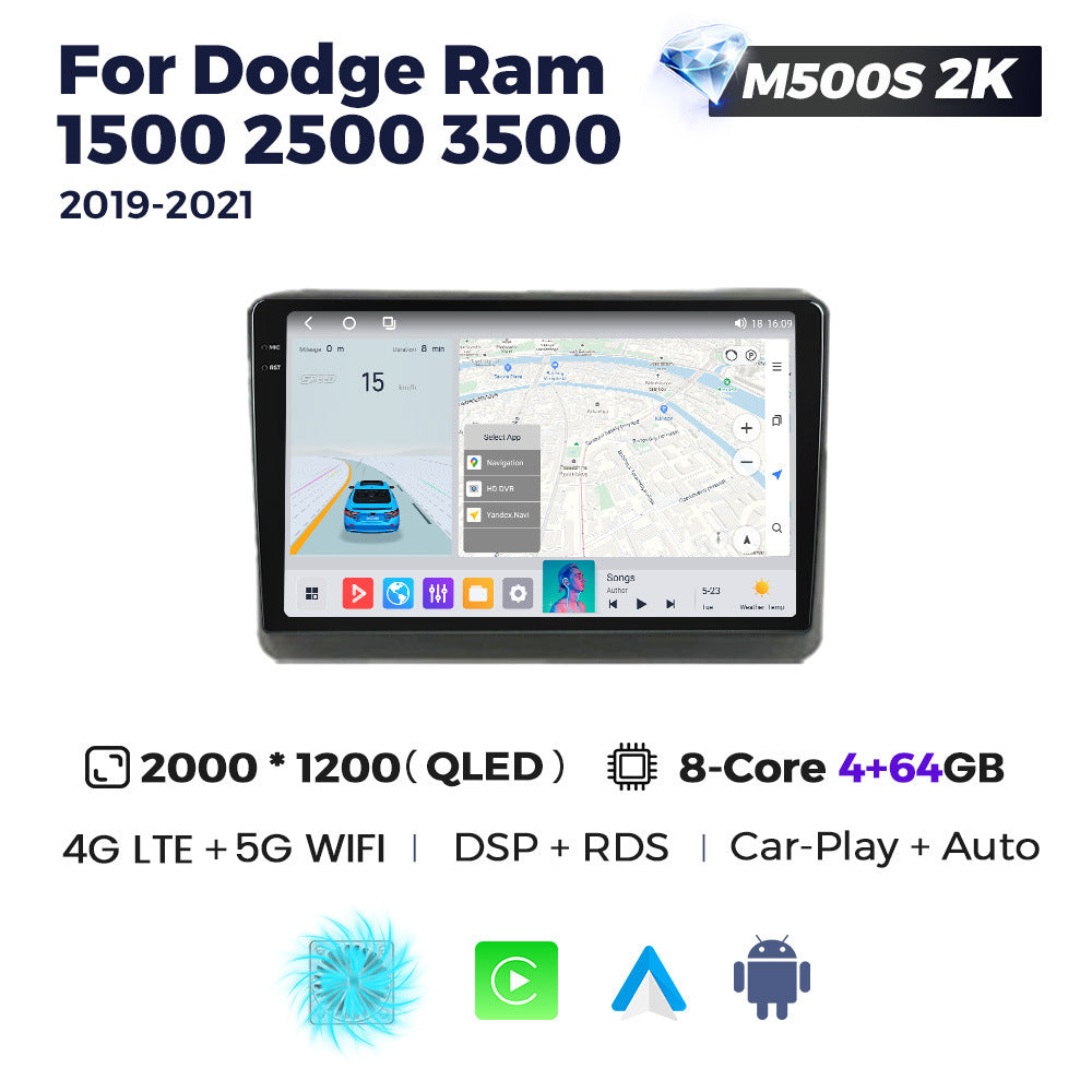 Suitable for dodge ram 1500 2500 3500 2019-2021 manual ac ram android navigation