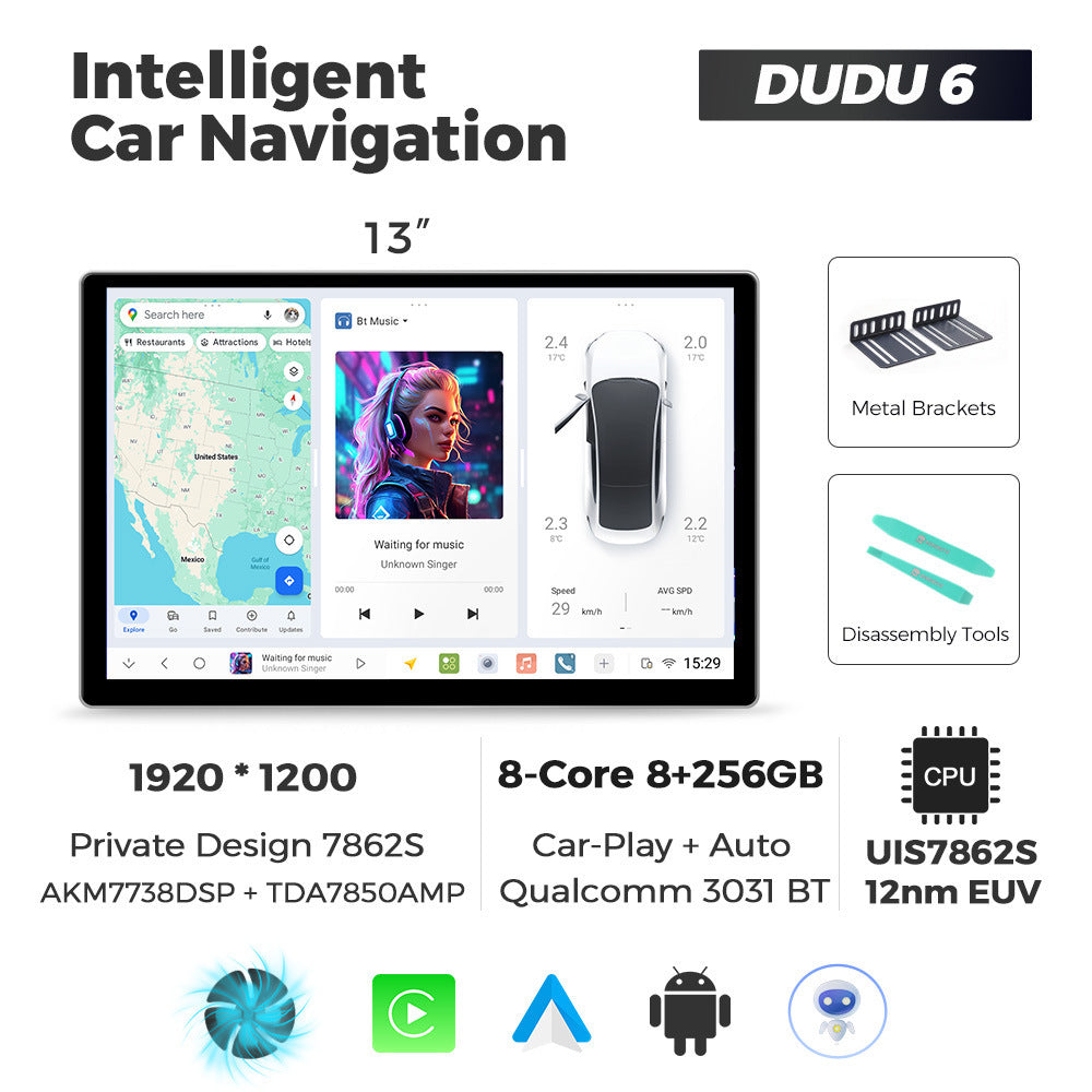Suitable for 13inch duduauto series dudu7 dudu liangshan overseas version intelligent interactive android navigator
