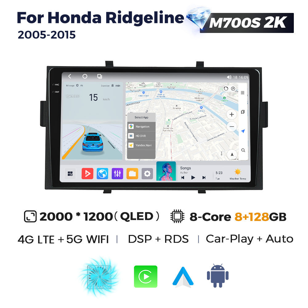 Suitable for honda ridgeline 2005-2015 honda pickup truck central control radio android navigator