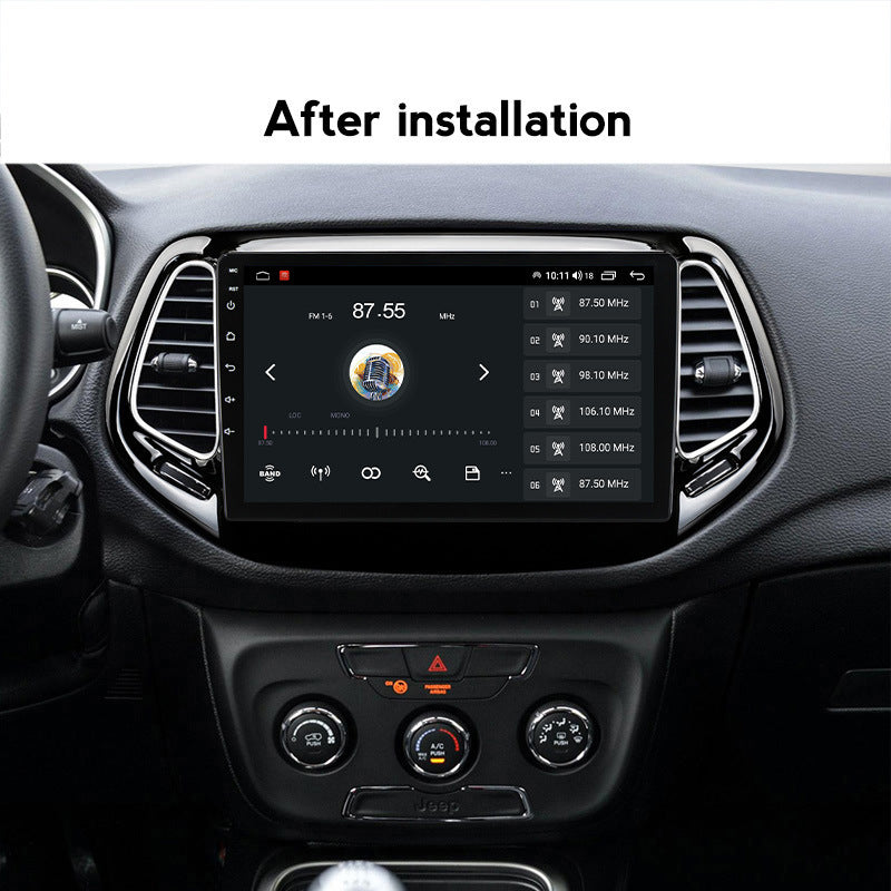 Compatible with Jeep Compass Guide, Android large-screen central control in-car navigation screen 128GB for models 16-2018