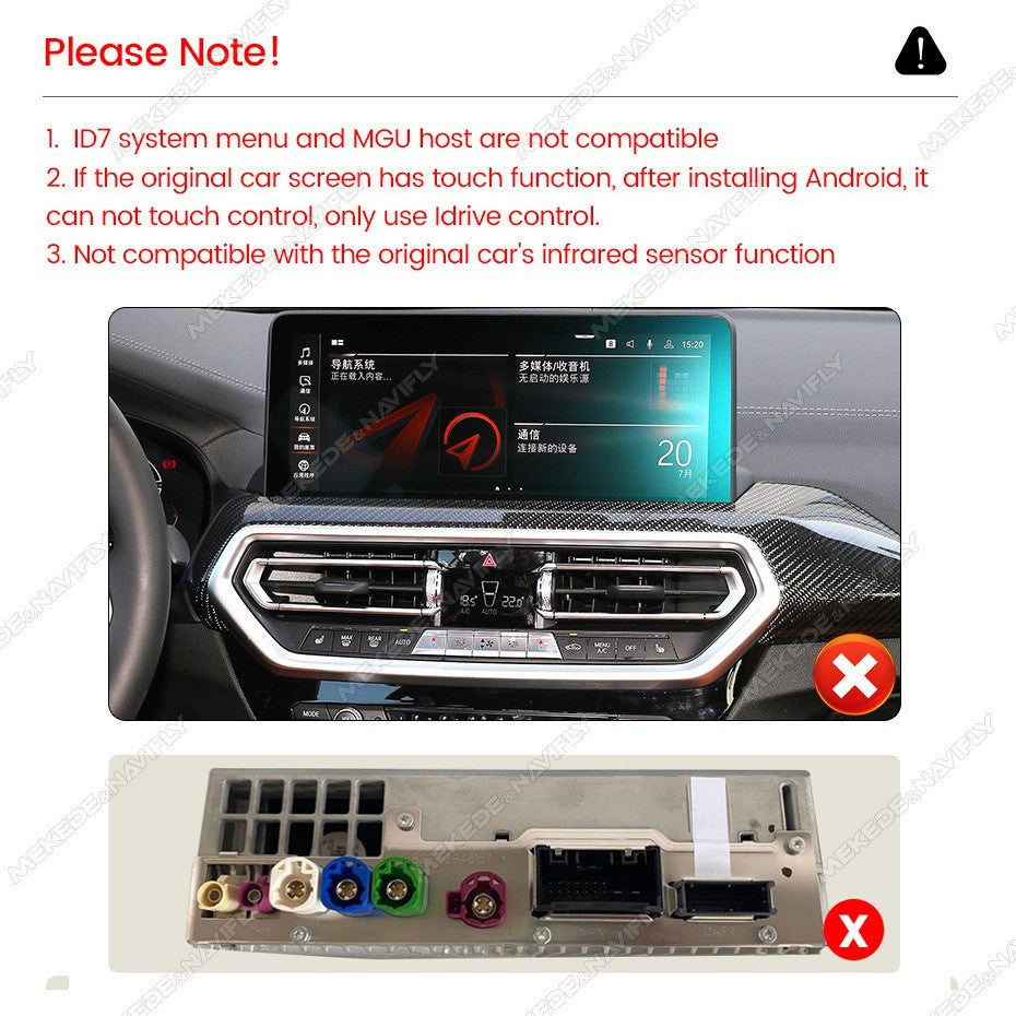 Suitable for bmw x3 x4 g01 g02 evo bmw original car screen upgrade 10.25inch central control android navigation