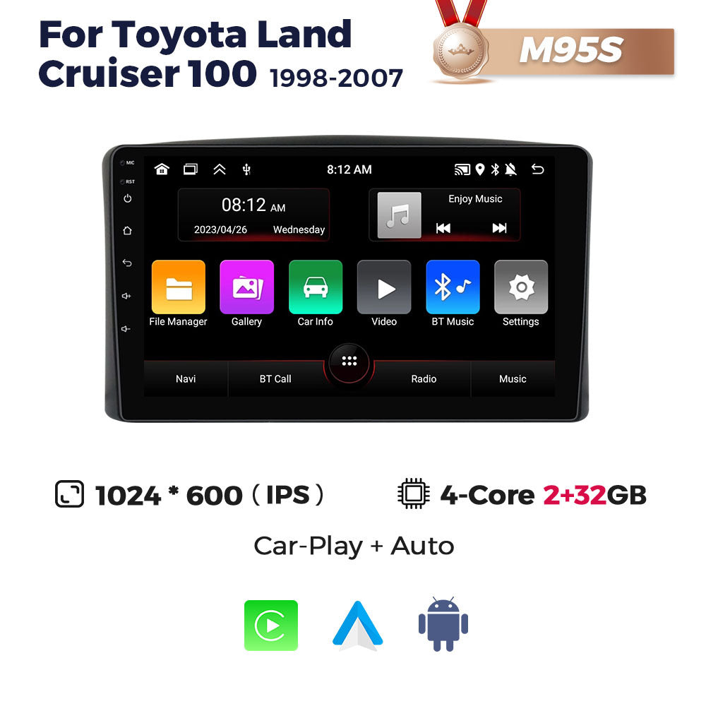 Suitable for Toyota Land Cruiser 100 1998-2007 Android large screen central control navigation Carplay