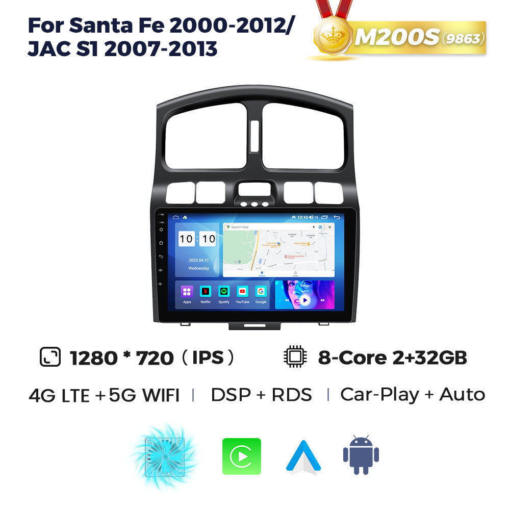 Suitable for hyundai santa fe 06-15 models, in-car central control gps navigation wireless carplay