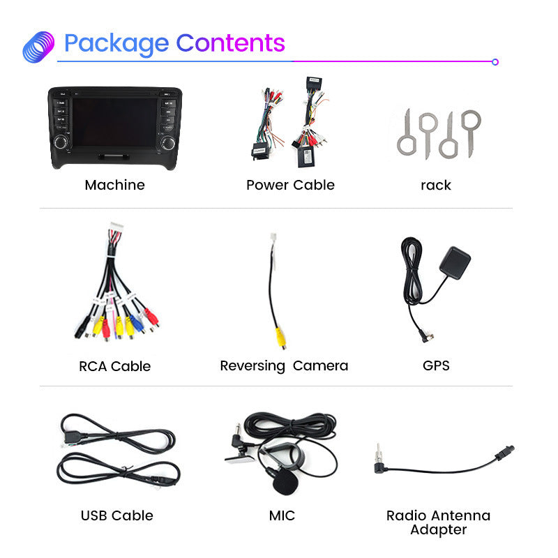 Suitable for audi tt 2008-2014, original audi tt style button car android smart navigation system