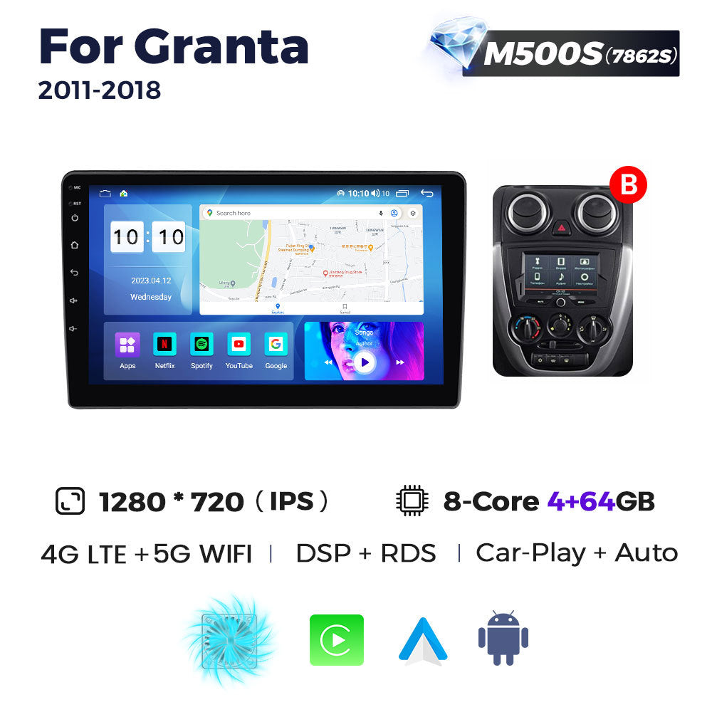 Suitable for single-spindle lada granta car android central control navigation system smart multimedia