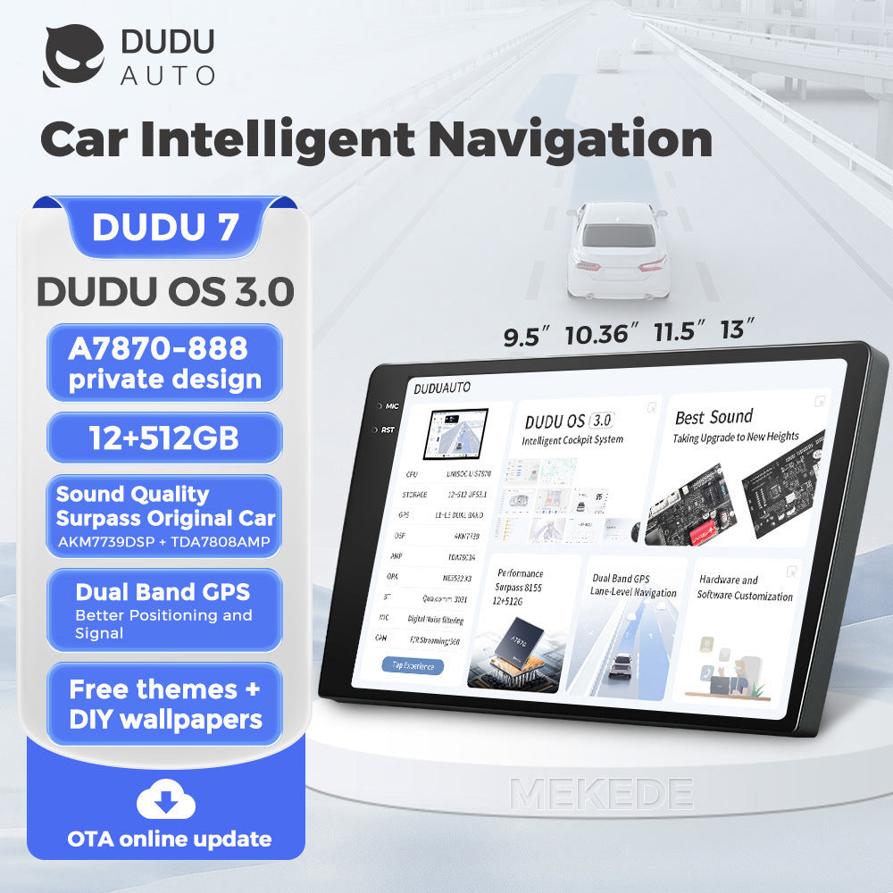 Mekede wholesale Android central control large screen smart car machine navigation private model host DUDU AUTO car