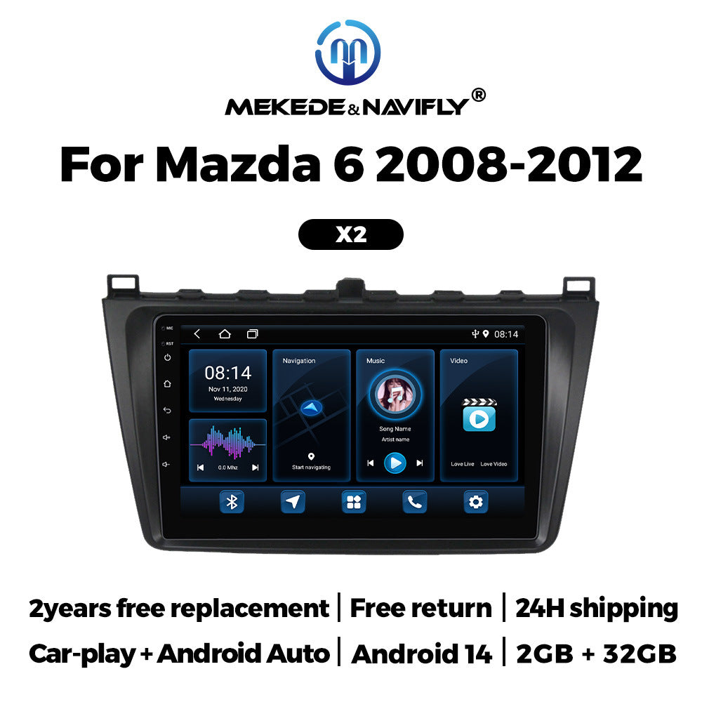 For Mazda 6 2008-2012 Android Car GPS Navigation MP5 Bluetooth Player Carplay