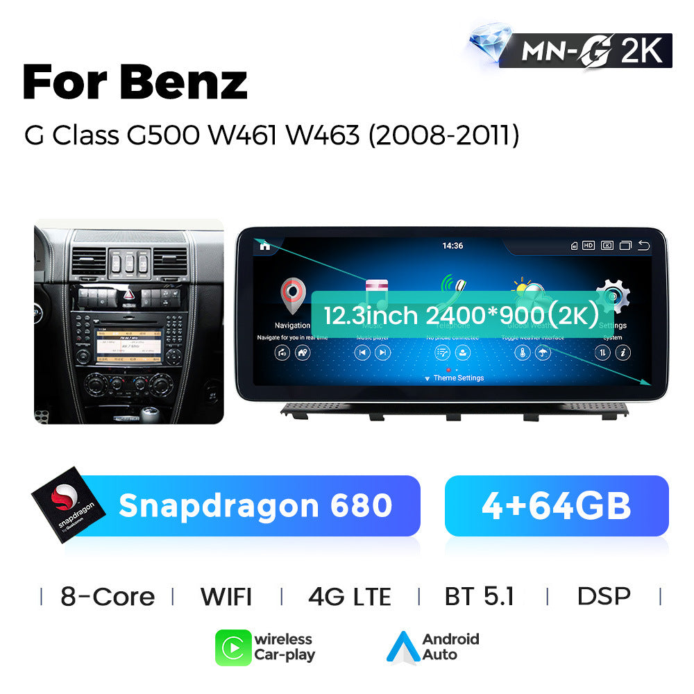 Applicable to Mercedes-Benz G-Class W461 W463 08-11 Android large screen central control car navigation Bluetooth Carplay