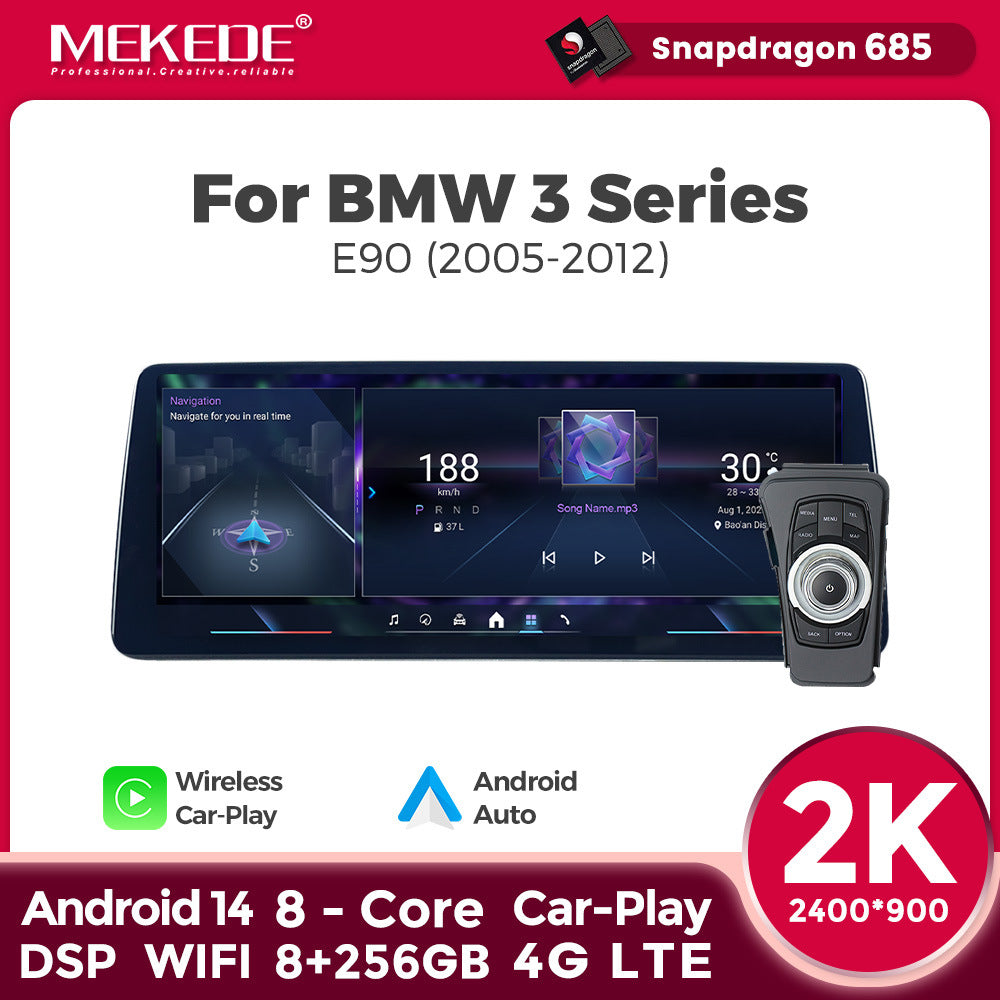 12.3 Applicable to BMW 3 Series E90 2005-2012 Android Large Screen Central Control Car Navigation Bluetooth Carplay
