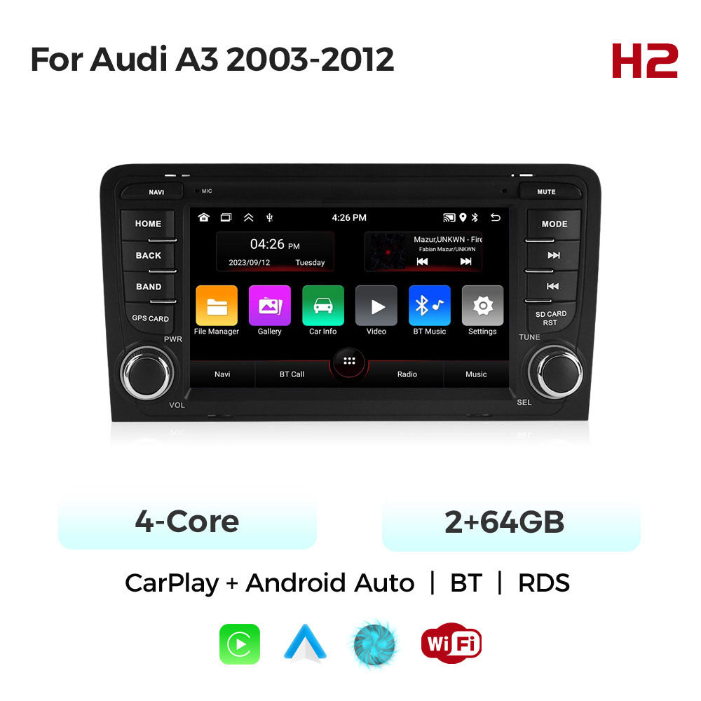 Suitable for Audi A3 03-13 Android large-screen central control navigation radio button special machine