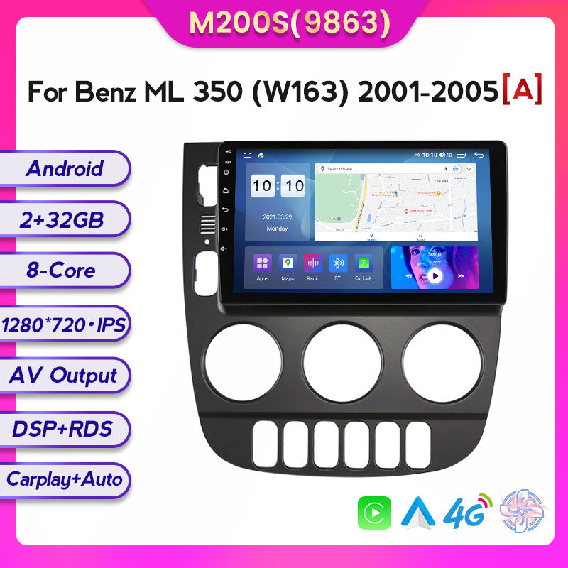Suitable for 01-05 mercedes-benz ml320 benz ml350 car android large screen navigator wireless carplay
