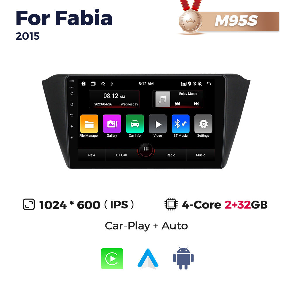 Suitable for skoda fabia android large screen car navigation wireless carplay