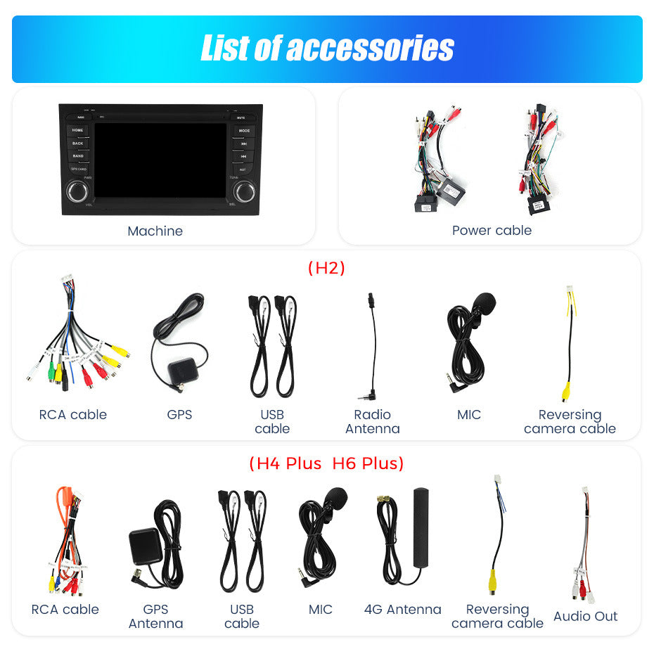 Applicable to Audi A4 02-08 bilateral button Android large screen central control navigation Bluetooth radio special machine