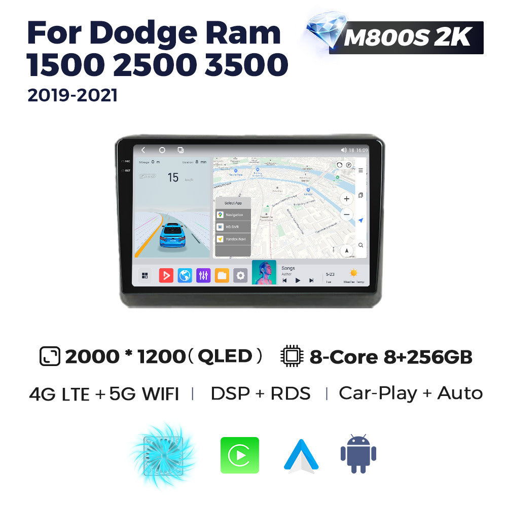 Suitable for dodge ram 1500 2500 3500 2019-2021 manual ac ram android navigation