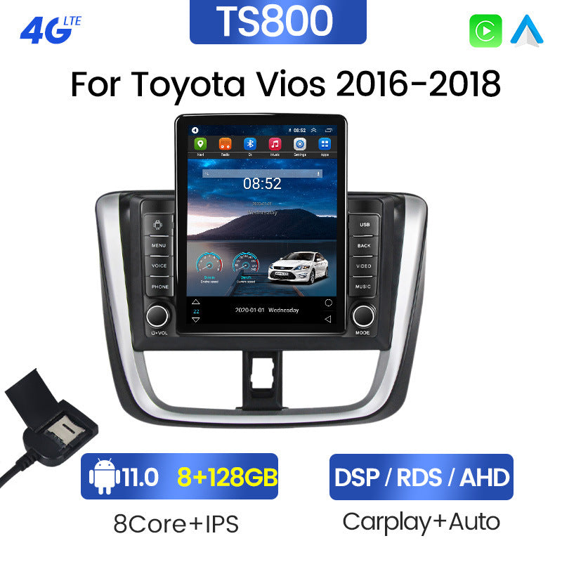 Suitable for 16 models of toyota vios, zhixuan, vios, yaris, stone monument machine vertical screen android navigator
