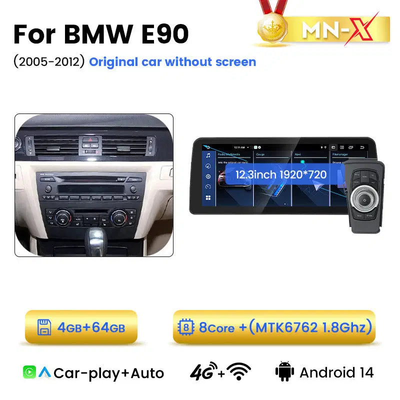 12.3 inch Suitable for BMW E90 E91 Android central control large screen GPS navigation all-in-one machine Bluetooth Carplay