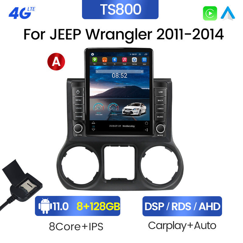 Suitable for jeep wrangler jeep wrangler stone tablet vertical screen smart car android navigation system