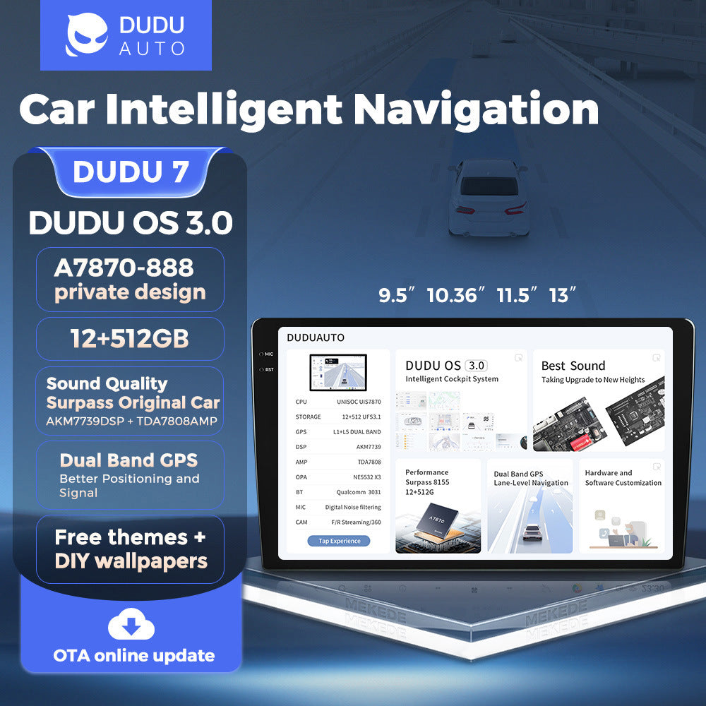 Mekede wholesale Android central control large screen smart car machine navigation private model host DUDU AUTO car
