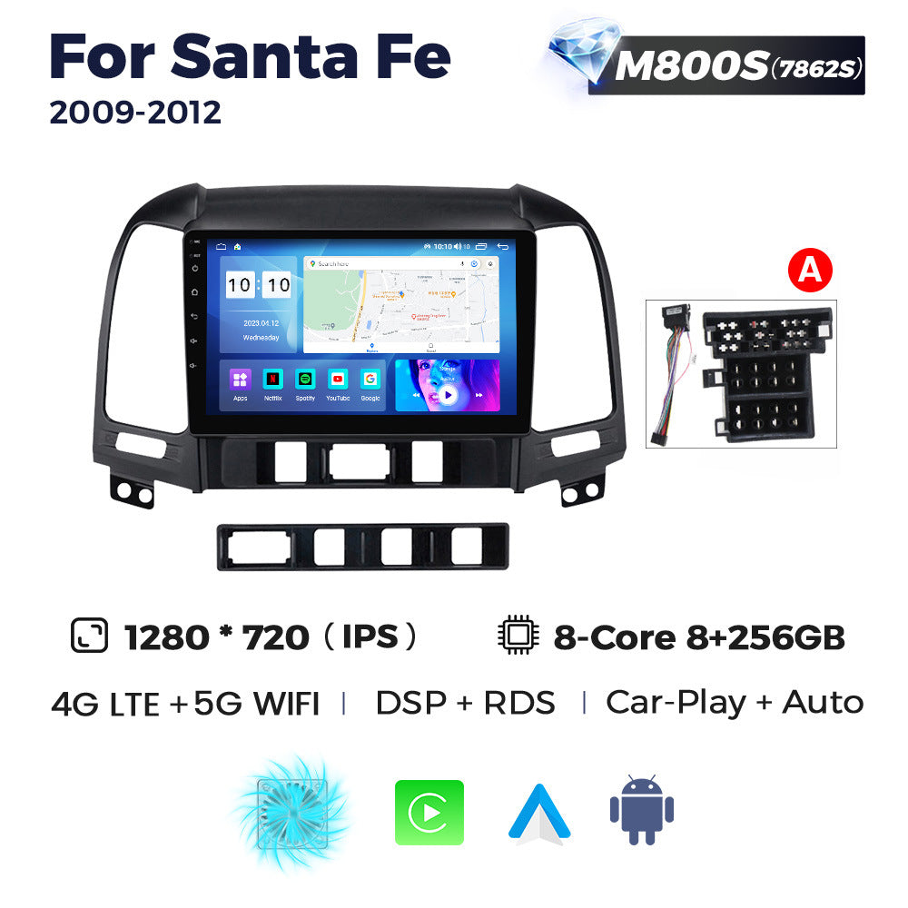 Suitable for 06-12 hyundai santa fe santa fe car central control android navigation wireless carplay