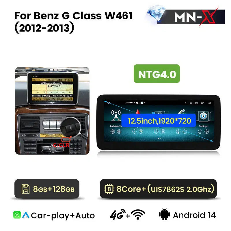 Suitable for Mercedes-Benz G-Class 461/463 G500 G63 Android large screen central control navigation car radio Carplay