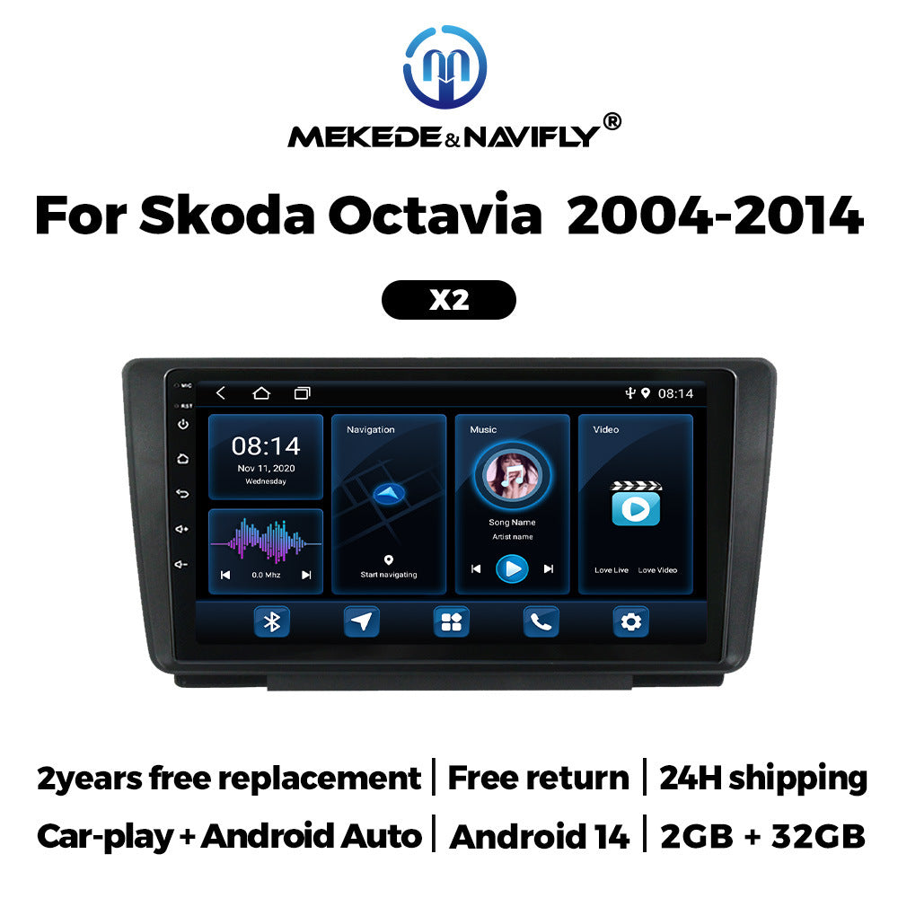Suitable for Skoda Octavia 04-14 Android Car GPS Navigation MP5 Bluetooth Car Player Carplay