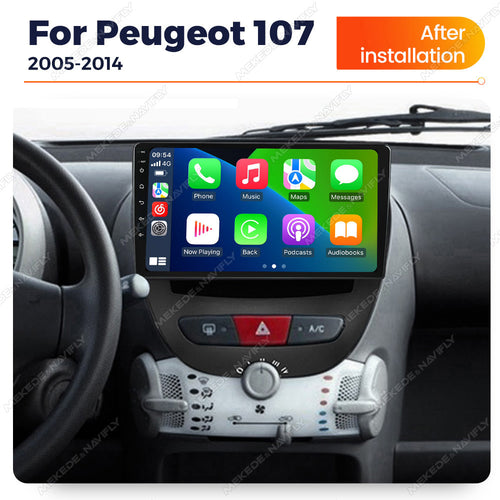 Applicable to Peugeot 107 2005-2014 Android Car GPS Navigation MP5 Bluetooth Player Carplay