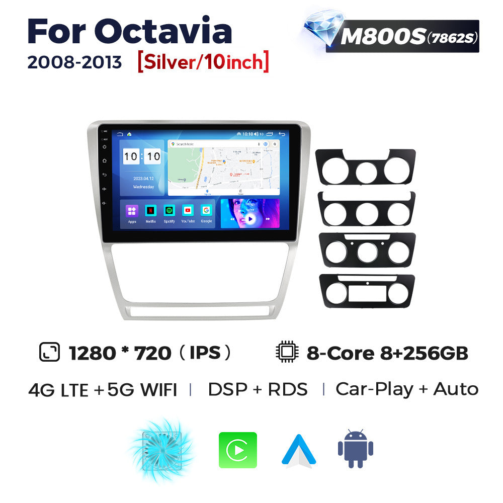 Suitable for skoda octavia android large screen car navigation wireless carplay
