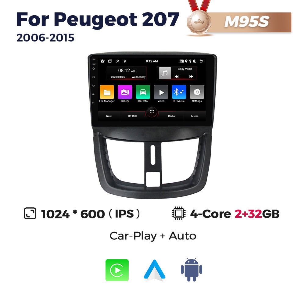 Suitable for Peugeot 207 2006-2015 Android large screen central control navigation radio 8 + 256G