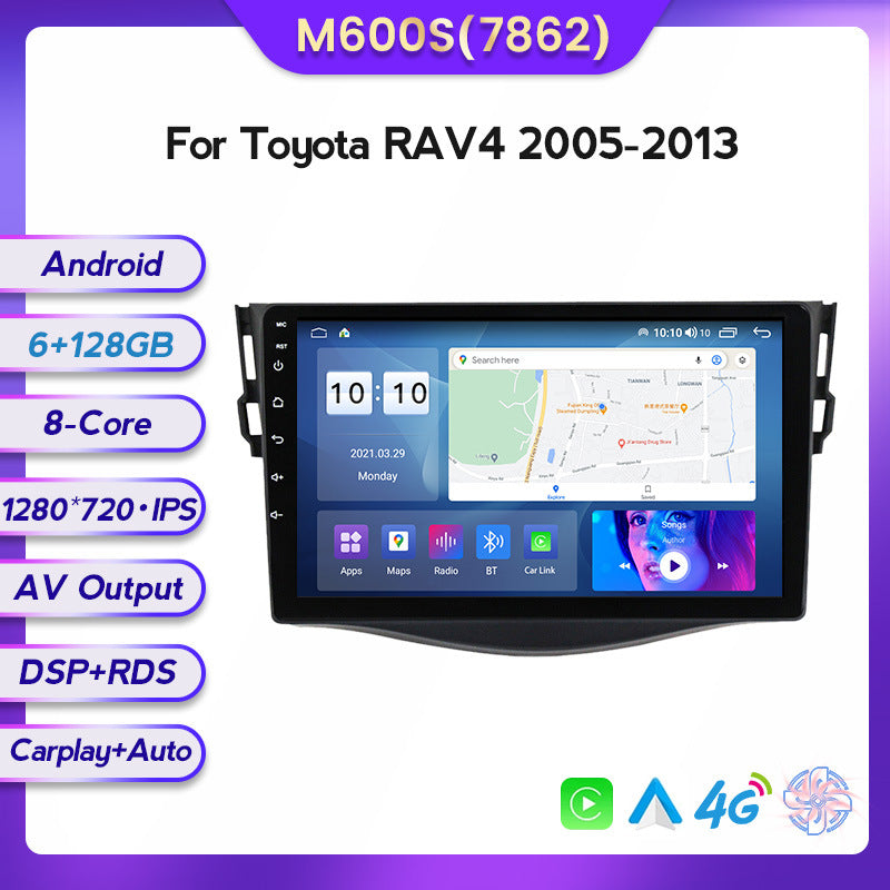 Suitable for Toyota Rav4 05-13 modified Android large screen central control car navigation screen 8 + 128G