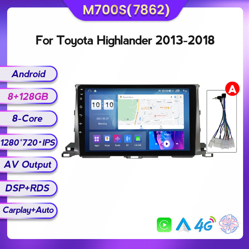 Suitable for Toyota Highlander 13-18 modified Android large-screen central control car navigation screen 8 + 128G