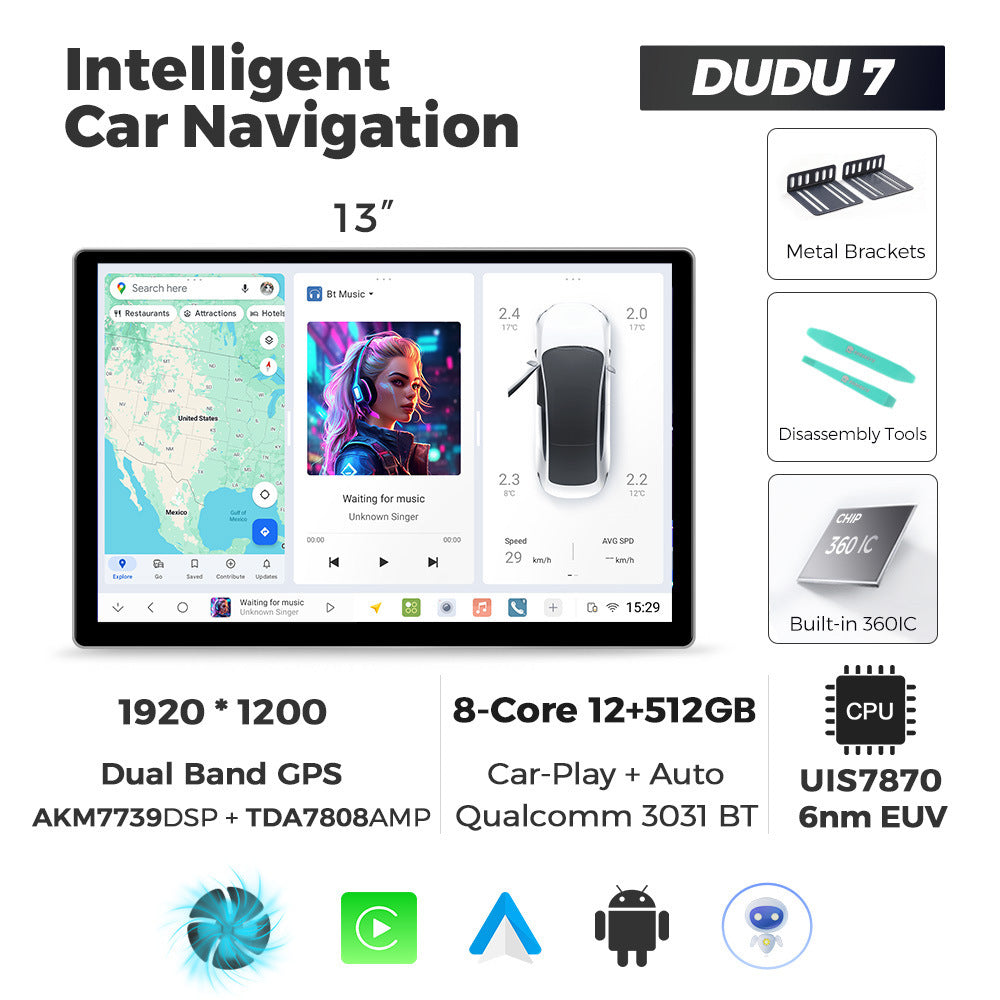 Suitable for 13inch duduauto series dudu7 dudu liangshan overseas version intelligent interactive android navigator
