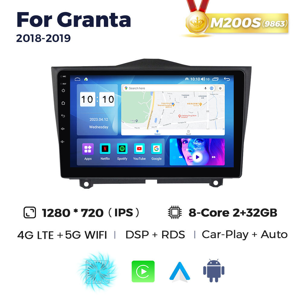 Compatible with Lada Granta 18-19 Android large-screen central navigation radio 8+256G