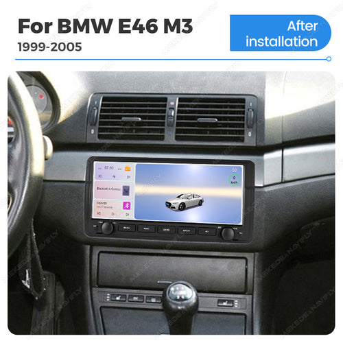Applicable to BMW E46 M3 99-06 button Android large screen central control navigation Bluetooth radio 10.25 inches