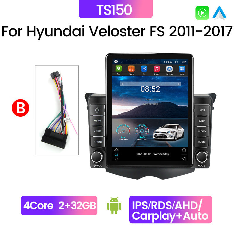 Suitable for hyundai veloster android navigation system with carplay (vertical screen, stone tablet style)