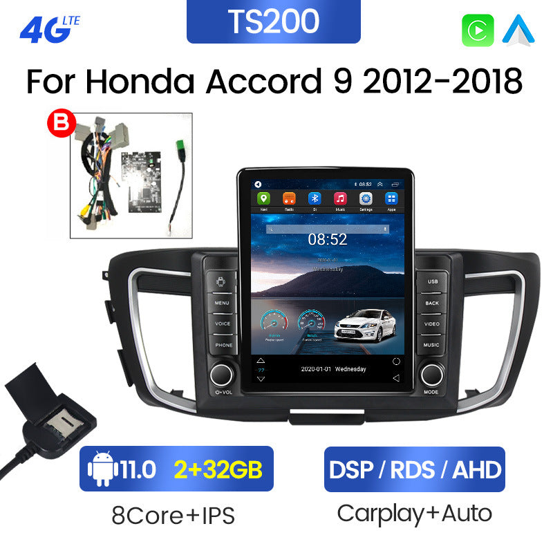 Suitable for honda accord 9th generation (2018-present) vertical screen android navigation head unit with wireless carplay