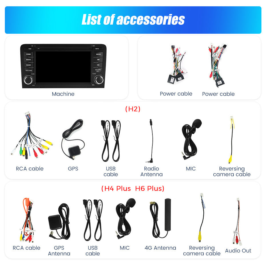 Suitable for audi a3 2003-2012, original car style button android smart navigation system