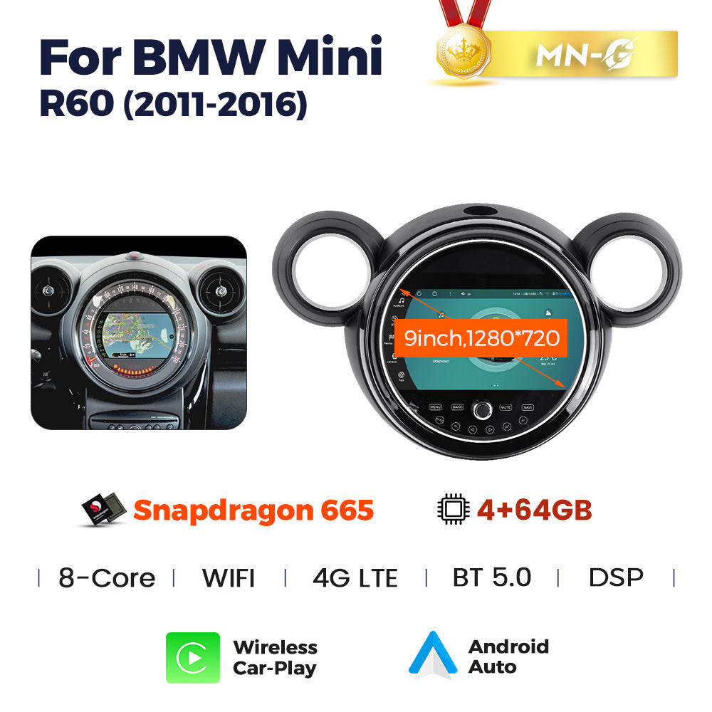 Applicable to BMW MINI 2010-2016 Android large screen central control car navigation Bluetooth Carplay