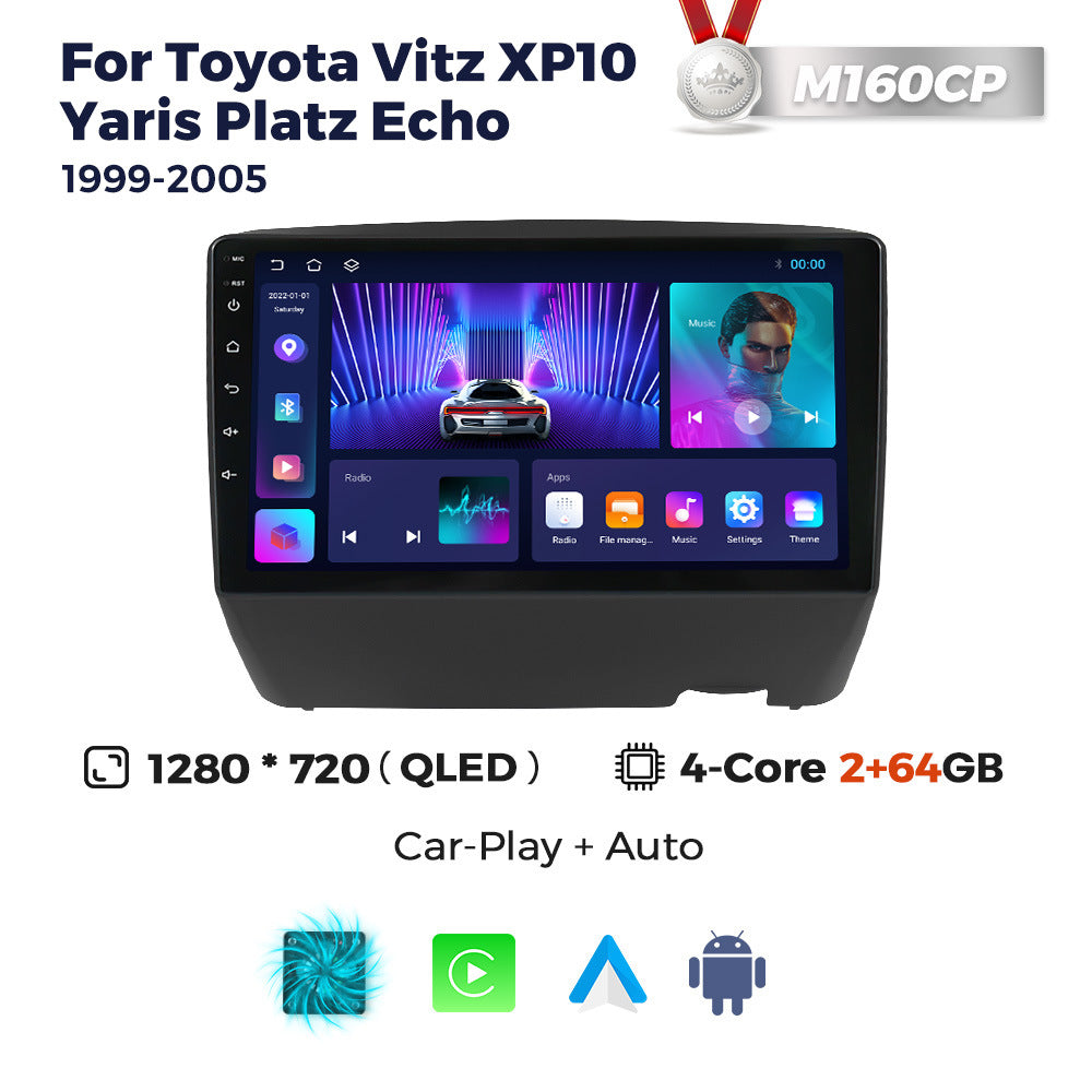 Suitable for Toyota Vitz XP10 Yaris 99-05 Android large screen central control navigation radio Carplay