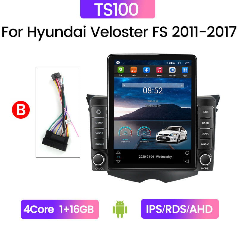 Suitable for hyundai veloster android navigation system with carplay (vertical screen, stone tablet style)