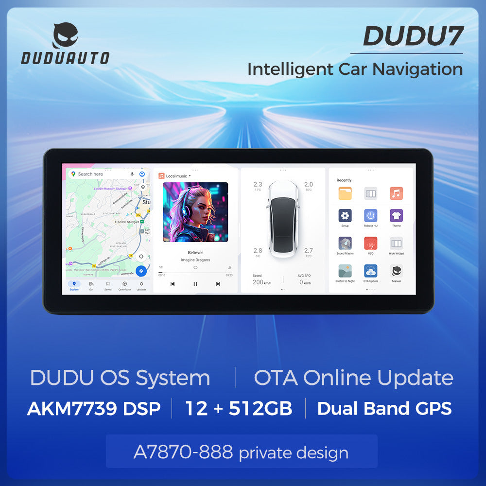Suitable for 12.3inch duduauto series dudu7 dudu liangshan international edition android intelligent interactive navigation