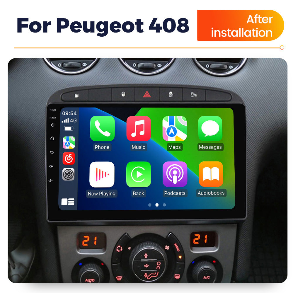Suitable for peugeot 408, large screen car central control android navigator wireless carplay
