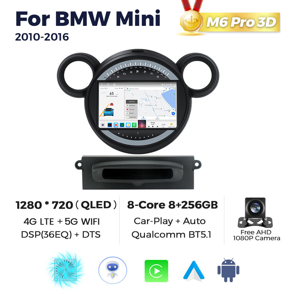 Applicable to BMW mini R56 10-16 Android large screen car navigation radio screen M6Pro 3D