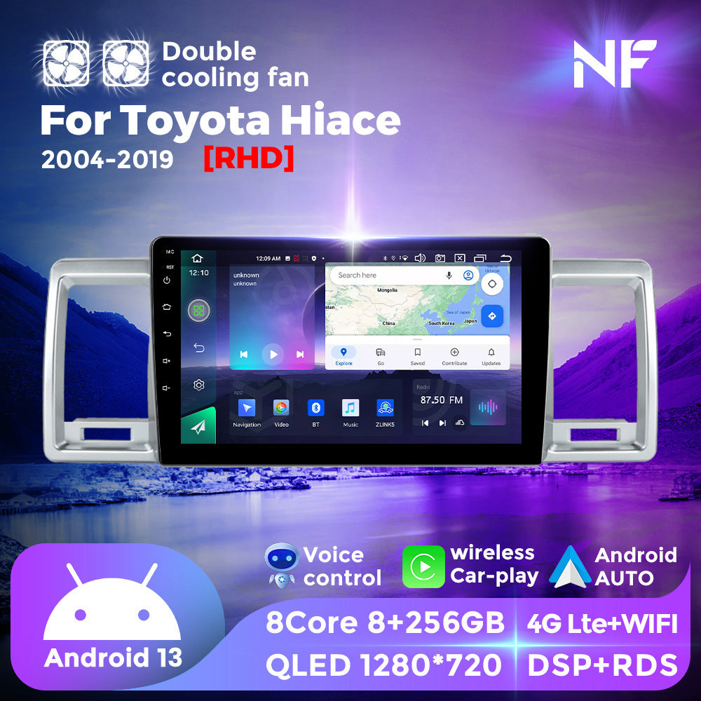 Suitable for toyota hiace 2004-2019 toyota hiace right-hand drive large screen android smart navigator